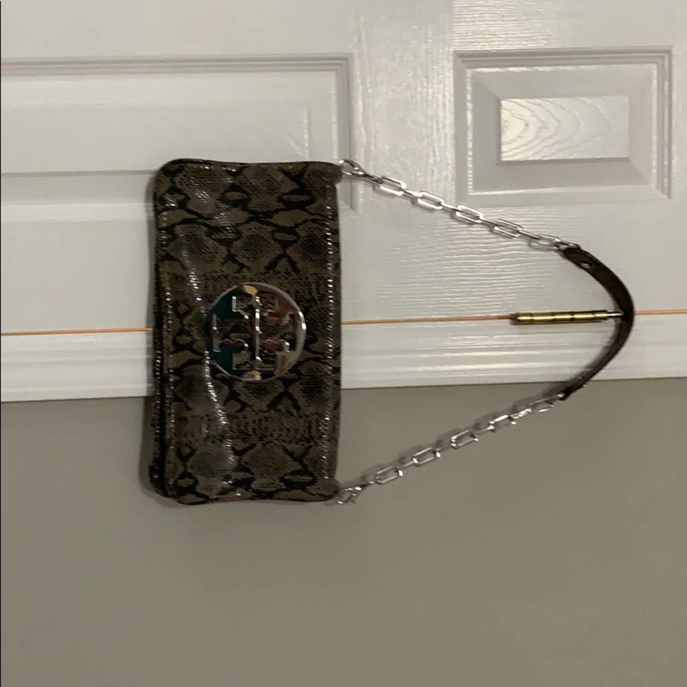 Tory Burch snakeskin clutch excellent condition